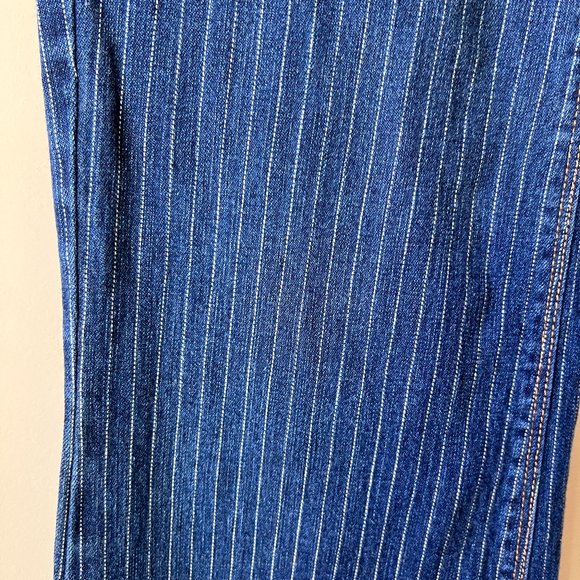 Gently Worn, but Lovingly Cared For, X2 Quality Denim Striped Flare Jeans - Picture 4 of 13